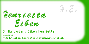 henrietta eiben business card